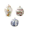 Vazen porseleinen tempel pot delicate traditionele keramische gember met deksel decoratieve vaas voor desktop woonkamer thuisdecoratie