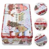 Storage Bottles Christmas Cookie Tins Candy Gift Biscuits Containers Tinplate Bakery Boxes For Xmas Holiday Supplies