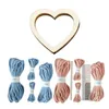 Table Mats DIY Coasters Kit Love Heart Macrame Boho Fashion Knitting Set Decor Handwoven