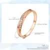2pcs обручальные кольца обручальные обручальные кольца для женщин обещают женское изящное кольцо Простые розовые золотые цветовые кубические циркониевые украшения R314
