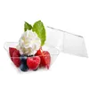 Wegwerpbekers rietjes 15 stks ijsbeker plastic dessert mousse platen feestbenodigdheden slakom