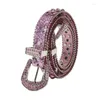 Ceintures de ceinture britannique en strass punk ceinture cloutée pour les filles