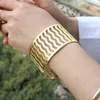 Bangle High Quality Hollow Bangles Stainless Steel Bracelet Blank Wide Cuff Jewelry Present For Girl Elegant 2024
