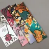 Lyxmärke 100% Twill Silk Scarf Square 130*130 cm Scarf Scarves Design Print Kerchief Women Neck Shawl Wraps Echarpe Hijab 240401