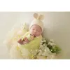 Fotografie Neugeborene Fotografie Requisiten für Baby Girin Rabbit Ohrhut Doll Wrap Baby Fotoshooting Accessoires bebes accesorios revien nacido