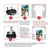 Punch 50pcs/Set футболка A4 Перенос бумажный утюг на тепло нажима A4 Легкие бумажные печатные рубашки Рубашки для тканей для тканей