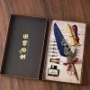 Stylos à plumes plume rétro Fountain Boîte à cadeaux stylos à encre pour écriture de luxe de luxe de haute qualité élégante crayons de trempette durable