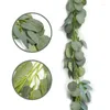 Fleurs décoratives 200 cm Eucalyptus artificiel Garland Silk suspendu vigne Ivy Wedding Fake Vines Greenery Plants Couronne