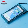 Outils Sac imperméable NatureHike pour le téléphone mobile Tactile tactile Caxe de téléphone mobile transparent à l'épreuve de poussière IPX8 Couverture de téléphone mobile de plongée