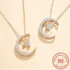 Catene S925 Necklace Silver Femmina che indossa una stella Dai Yue Nicchia Design a due bande Clavicle Chain Ramadan.