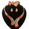 Colar 6 cores conjuntos de jóias Brincos de jóias indianos Africano Jewelry Conjunto de colar de colar de colar de colar para mulheres Vendas exclusivas de mulheres