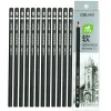 Pencils Professional Sketch Pencils Set Charcoal Soft/Medium/Hard Carbon Pencil White Drawing Graphite Charcoal Pencils Set for Artists