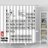 Shower Curtains Periodic Table Of Elements Bathroom Set 3D Fabric Hook Print Curtain White For The Bath Accessories