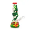 1pc,25.5cm/10in,Glass Bong,Glow In Dark,Borosilicate Glass Water Pipe,Glass Hookah,Hand Painted,Polymer Clay Cute Glass Smoking Item,Home Decorations,Glass Hookah