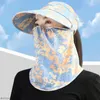 Breitkrempeln Hats Sun Hut für Frauen Schutzhalsabdeckung Koreanische Version Outdoor faltbar Sommer Anti-UV