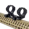 Táctico al aire libre Automáticas GE Montaje óptico Montaje óptico Montaje de 25.4 mm/30 mm Riflescope Mount Sin nivel de burbuja para riel de 20 mm