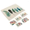 Table Mats 1Pcs Colorful Feather Pattern Placemat Cotton And Linen Pads Kitchen Dining Western Mat 42 X 32Cm