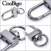 5set Metal Snap Snap Lobster Clasf Hooks D Ring Backle Keychain Hands Hands Hands Sobware Hardware En cuir sac Collier de chien Colli