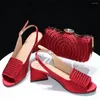 Kleid Schuhe Neueste Design Afrikanische Strass und Passende Tasche Set Kommende Sandalen Frau Pumps Für Party