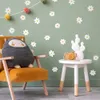 Autocollants muraux Boho marguerite fleurs blanc marron, sparadrap pour chambre d'enfants, décoration de maison pour bébé, chambre de fille, intérieur 240401
