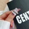 6mm Elmas 925 STER STERLING Gümüş Tasarımcı Yüzüğü Kadın Partisi Lüks Takı Yüzükleri Kadınlar Açılış Ayarlanabilir 5A Zirkonia Günlük Kıyafet Arkadaş Sevgililer Günü Hediye Kutusu