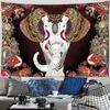 Tapisseries Mandura Tapestry Elephant Bouddha Mur esthétique suspendu bohème décor hippie de chambre rétro à la maison