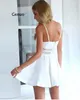 Casual Dresses Summer Sexy Women Dress Black and White Lace Patchwork A-Line Spaghetti Strap Short Mini Beach Club Party