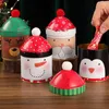 Storage Bottles Christmas Candy Jar Snack Organizer Box Multifunctional Cute Snowman Cookie Container With Lid For Home Decor Ornament