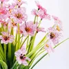 Dekoratif çiçekler yapay çiçek buket gerçekçi oturma odası bahçe süsü Diy kapalı sahne düzeni ev dekor koyu mor