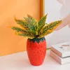 Vaser Strawberry Shaped Flower Vase Arrangement Elegant Pencil Holder for Wedding Home