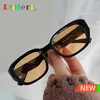 Okulary przeciwsłoneczne Ralferty 2024 moda Y2K okularów słonecznych Kobieta prostokąta kobiety projektantka marki anty-glare okularne odcienie na zewnątrz