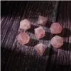 Loose Gemstones Natural Rose Quartz Polyhedral Dice 7Pcs Set Dungeons Dragons Stone Dnd Rpg Games Ornaments Spot Goods Wholesale Accep Otsbf