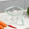 Bouteilles de rangement Boîte d'assaisonnement quatre grilles Clear Cuisine Jars Spices Barels Rice Scelled Cereal Dispensver Mysteries Condiment Conting