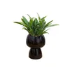 Fiori decorativi Hxgyzp Piante artificiali Mini foglie verdi in vaso con carine ceramica in ceramica Home Office Desktop decorazione finta pianta bonsai