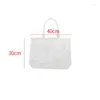 Borse di stoccaggio 5pcs per tote personalizzata stampabile sublimazione bianca Blank Non-tessuto Spalla addensato per la borsa portatile esterna