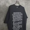 Magliette da uomo incrociare lettere piene di lettere stampati oversize di camicia da uomo da donna maniche corte in cotone top-hop hip hop top con tag