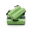 AA 1,2V 2600 mAh Batteria ricaricabile Ni MH Batteria Green Shell Green Green Spazzuccio di rasoio elettrico con Lug di saldatura