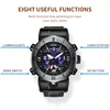 Wristwatches SMAEL Dual Display Watch Military Quality Mens Sports Watches Digital Alarm 8051 Stopwatch Clock Led