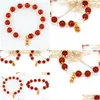 Charm Bracelets Hetian Jade Agate Chalcedony Sterling Sier S925 National Style Nafu Bracelet Qixi Gift Drop Delivery Jewelry Dhg3R