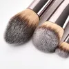 10pcs Champagne Gold Professional Makeup Brush Set Foundation Mélange de poudre Blush Blush Oclèler Oeil avec sac 240403