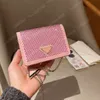 Fashion Classic Luxury Italian designer Bag Women's Hot Diamond Full Diamond Shoulder Bag Coin Purse mouth Red Packet Chain Purse Purse clip Triangle label 3 colors