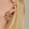 Boucles d'oreilles missvikki meilleur nouveau design brillant boucles d'oreilles de cerceau brillantes pour les femmes d'anniversaire de fiançailles de mariage nuptial show de boucles d'oreilles cadeaux