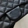 10a de alta qualidade bolsa de grife mini retângulo de retângulo Mini 17cm Mulheres da bolsa de caviar de couro real bolsa preta bolsa de ombro crossbody saco de luxo bolsa bolsa de bolsa