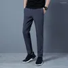 Męskie spodnie Casual Business Stretch Slim Fit Elastic Talia Jogger Koreańska klasyczna Blue Black Grey Male Brand Brand Spodni