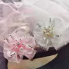 Vêtements pour chiens mignon animal de compagnie Clippin à cheveux à cheveux pour fête d'anniversaire chiot de mariage chat princesse en dentelle de casse-tête de casse-tête accessoires de coiffure