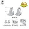 Boucles d'oreilles orsa bijoux rhodium plaqué argent sterling zirconia gardien ange ailes moyenne femme argenté boucles d'oreilles SE341