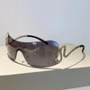 Solglasögon vintage sammanfogade Y2K -stil Rimless Pilot Goggles Europe och America UV400 unisex glas för kryddig flickor