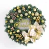 Fleurs décoratives couronne de Noël 16 '' pour les décorations de porte d'entrée avec pinecone mur de maison de simulation suspendue branches de pin