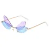 Designer Luxury Sunglasses Personality Dragonfly Wings Sunglasses Womens Dance Show Exaggerated Gradient Sunglasses Ins Net Red Glasses Xnej