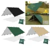 Abrigos de tenda de camping Tarpo Tarpo Sobrevivência Sun Shade Shade Canopy ao ar livre mochila DIY impermeável 19 Pontos de suspensão Camping Tolding